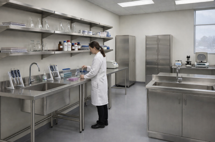 Cientista em laboratório de pesquisa