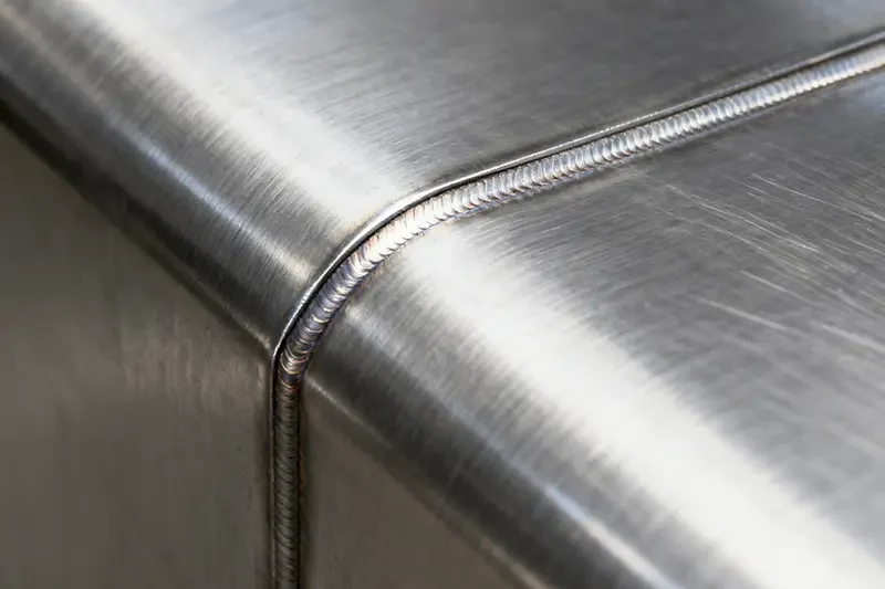 Acabamento do aço inox em superfície escovada de alta qualidade
